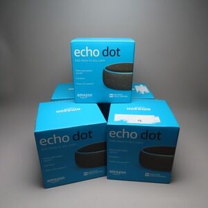 LOT OF 5 Amazon Echo Dot (3rd Generation) Speaker BRAND NEW IN BOX
